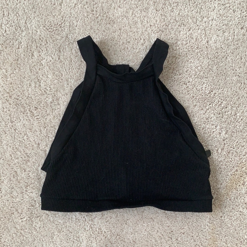 Black Cagey cropped top